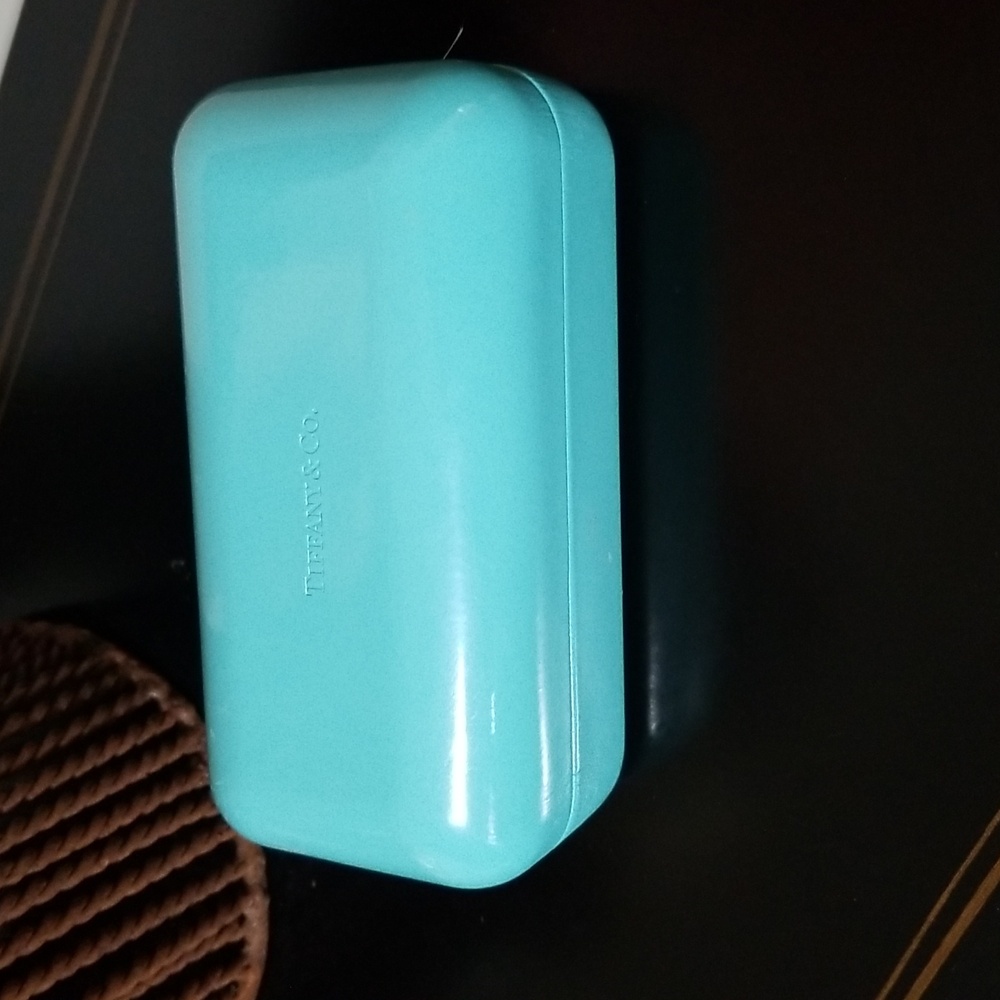 Tiffany & Co. Blue (1) Empty Sunglasses Case & (1) Empty Eyeglasses & Cloth. - Picture 2 of 13